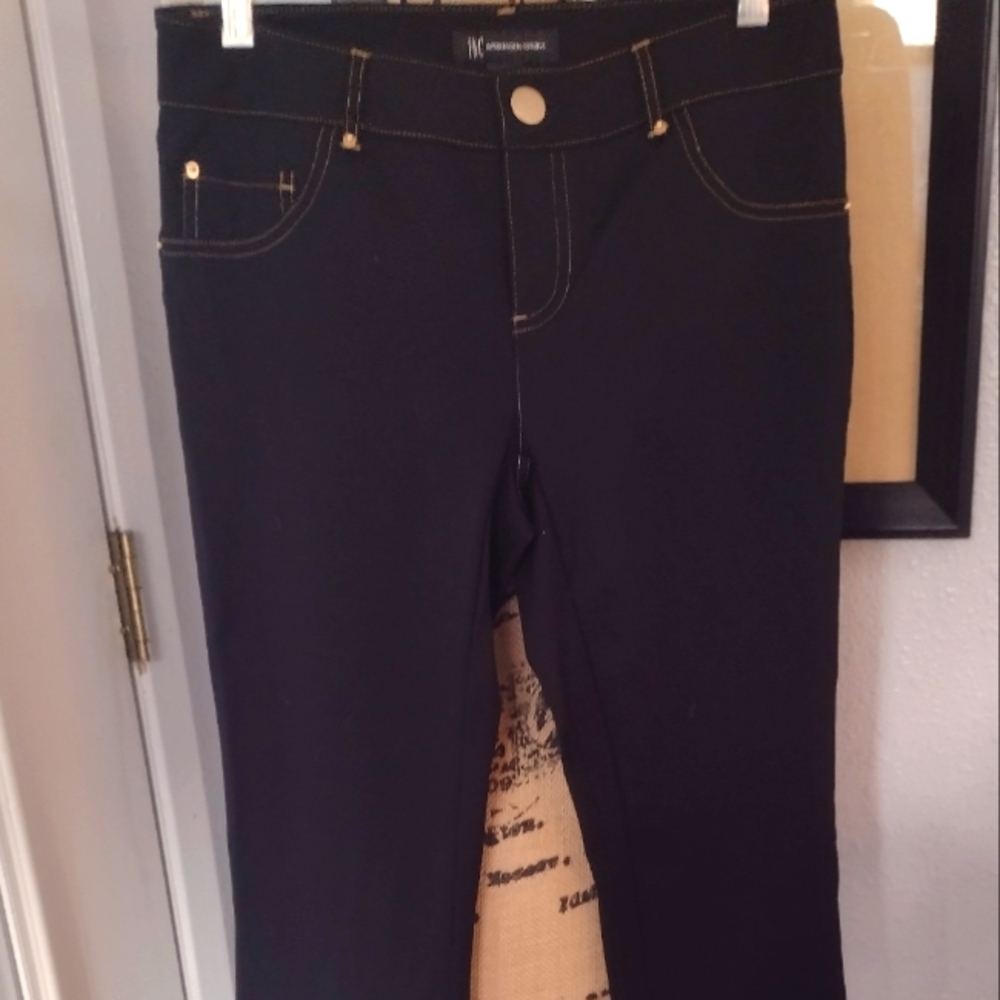 Inc. international concepts, black pants with gold stitching, boot cut
